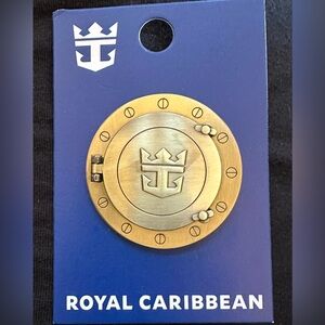 Royal Caribbean Gold and Silver Nautical Brooch